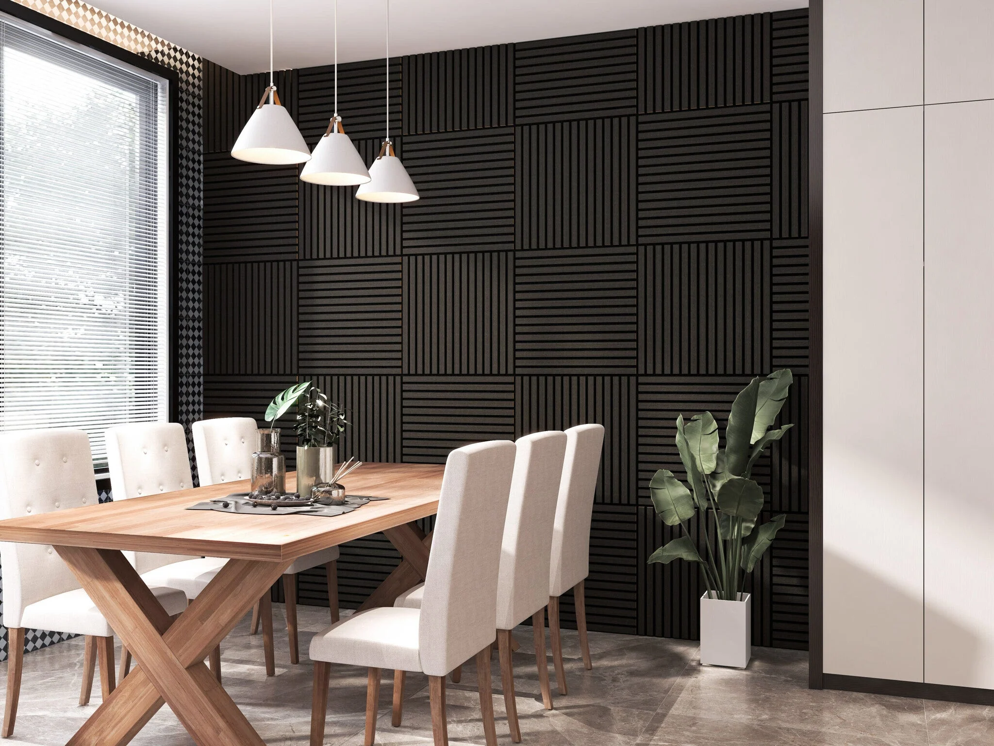 Akoestische panelen 60x60 cm - Eiken Zwart - Image 3